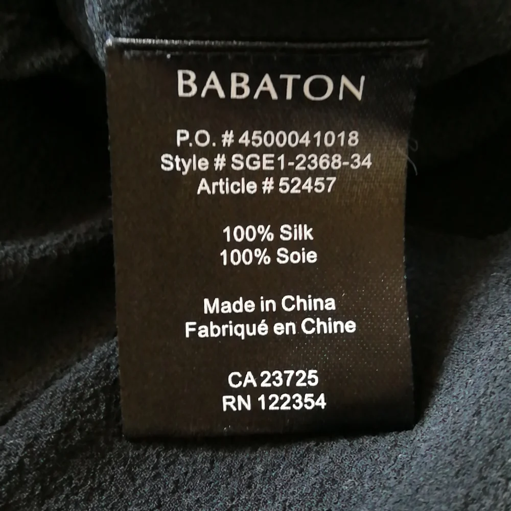100%Silk Aritzia BABATON Sheer Long Sleeves Blouse( Shirt), size xs~s - Picture 4 of 6